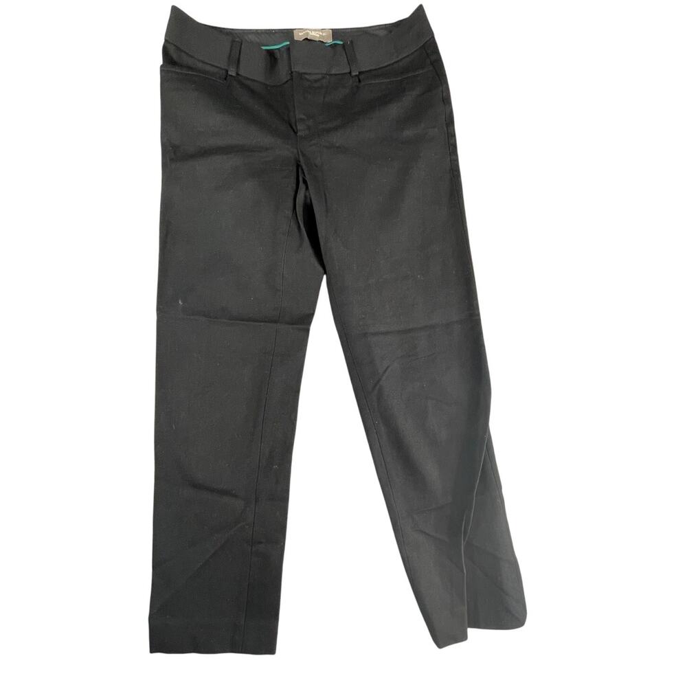 Banana Republic Pant Womens 4 Black Sloan Slim Fit Trouser Viscose Stretch Ankle